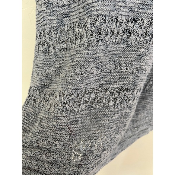 J Jill Womens Gray Knit Sweater Top Short Sleeve V Neck Petite Large - Picture 2 of 6